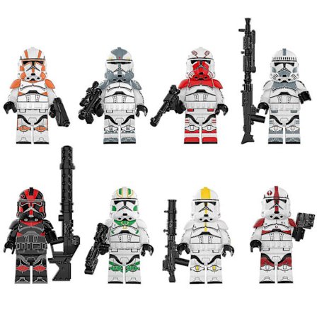 8pcs Star Wars Series Storm Clone Corps Guards Puzzle Building Block Toys