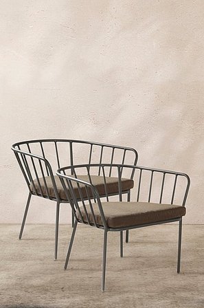 Jotex - 2/pakk. Khakinvihreä Khakinvihreä - ANTIBES-lounge-tuolit, - Osta Puutarhatuolit & puutarhajakkarat Jotex