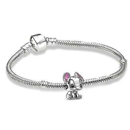 Pandora Silver Sterling Disney Lilo Stitch Charm Armband Charm Argent