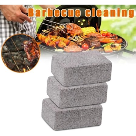 Grillrensningssten til effektiv rengøring af din grill - Pimpsten til nem fjernelse af pletter og fedt, 10*7*4cm