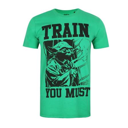 Star Wars Mens Train You Must Yoda T-shirt Xxl Grön/svart