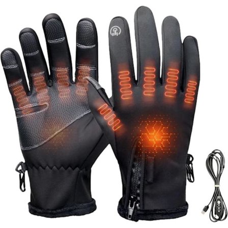 Elektriske handsker - Skridsikkert håndfladedesign - Varmt og åndbart design, der er egnet til arbejde, skiløb, vandreture, camping, rejser og 