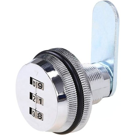 Kodelås Kodet Skap Lås Digital Mekanisk Sink Legering 3-sifret Kombinasjonskode for Skap Skap Skuff Postkasse (0,5-10 mm)