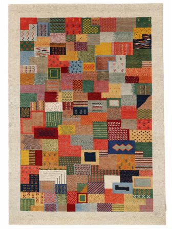 Handknuten Gabbeh Loribaft Matta 169X242 Brun/Beige