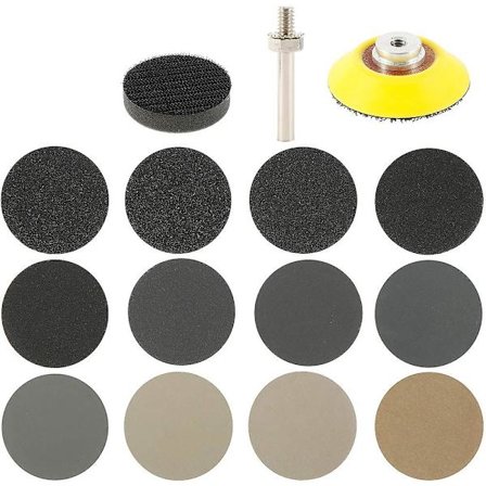 180 stk våd-tør sandpapir, 50 mm sandpapir, 60 80 100 150 240 400 800 1200 2000 3000 5000 10000