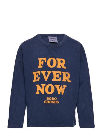 Forever Now Yellow Long Sleeve T-Shirt Langærmet T-shirt Navy Bobo Choses