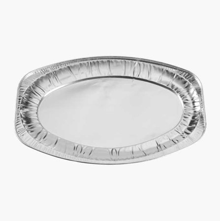 Biltema - Serveringsfat i Aluminium, 5-pakning, Mål: (L) 43.5 x (B) 29 x (H) 2 cm