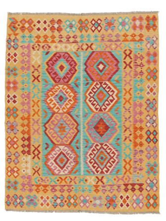 Kelim Afghan Old Style Teppe Orientalsk Oransje/Brun (Ull, )