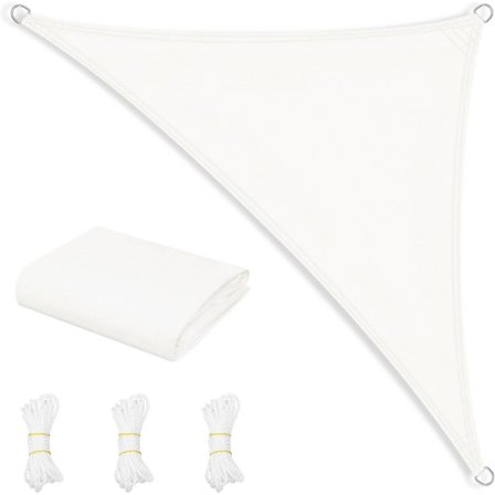 Rootz Sun Sail - Sun Protection Canopy - Shade Cloth - 95% UV -beskyttelse - 3x3x4,25m White Pes Fabric 200 g/m²