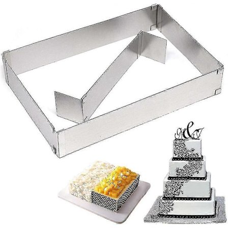 Suorakulmainen säädettävä leivontakehys, jakajilla, säädettävä kakkurengas-FCY