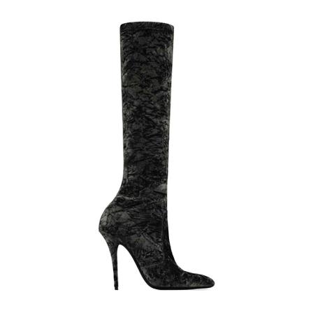 Saint Laurent Heeled Støvler Sort, Dame, Størrelse: 38 1/2 EU