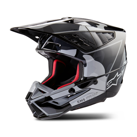 Kask Cross Alpinestars SM5 Rover 2 Czarny/Srebrny XL
