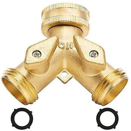 Garden Pants Splitter 2 Way - Heavy Duty Solid Brass Pants Y Splinter Pants Faucet Splitter
