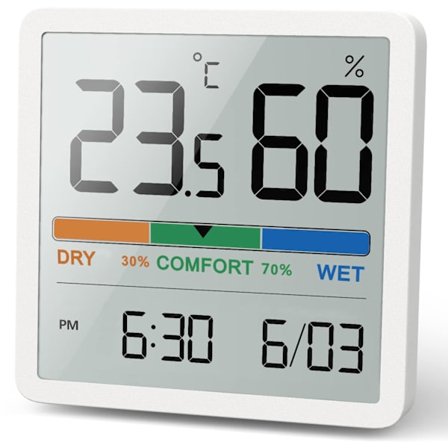 Indoor Hygrometer, Digital Bordstermometer med Temperatur- och Fuktighetsmätare, Precisionshygrometer/Inomhustermometer