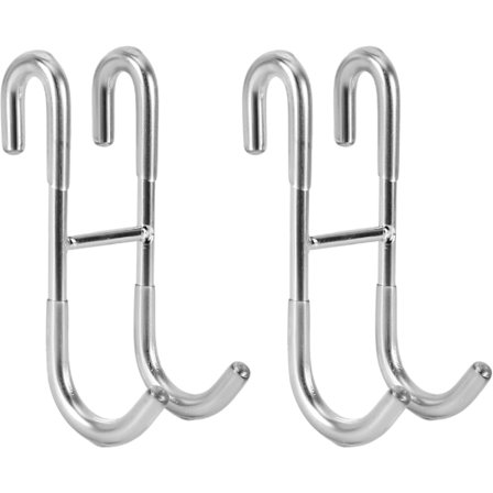 Duschdörrskrokar, 2-pack, silver