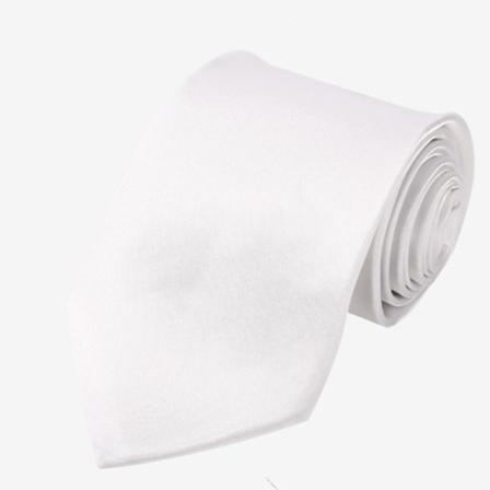 #Klassisk slips for menn, hvit, 8 cm#