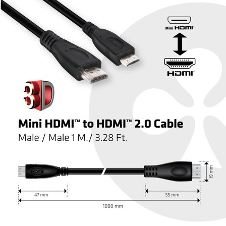Club 3D CAC-1350 - HDMI-kabel - 1 m