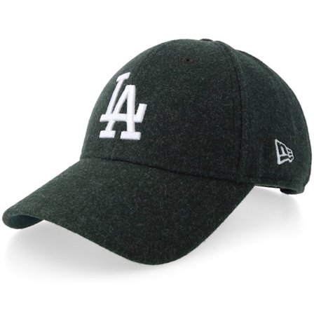 New Era - MLB Groen adjustable Cap - Los Angeles Dodgers Melton Wool 9FORTY Dark Green Adjustable @ Hatstore