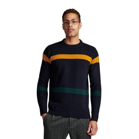 Anerkjendt, Trui Akfebas Knit 9520219 S. Captain Blauw, Heren, Maat:S