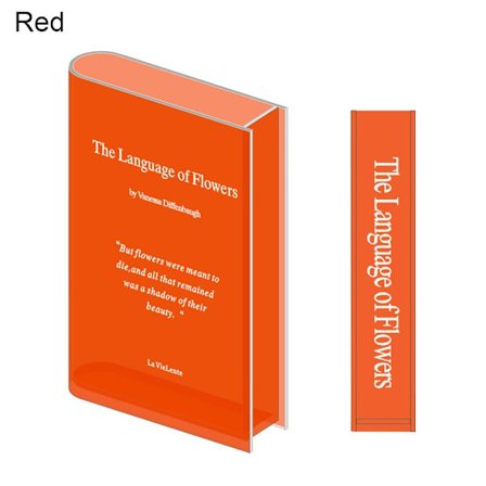 Ny Clear Book Vase Bok Vaser RØD RØD