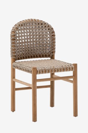 Kave Home - Utomhusstol - tavira 2-pack - Brun - Utestolar & pallar - Från Homeroom