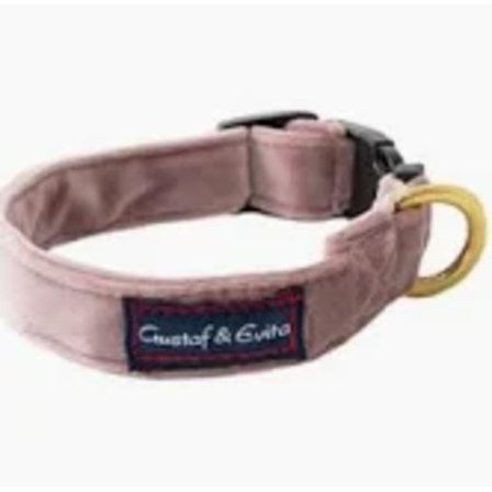 Hundhalsband Ställbart Sammet Gammelrosa ,25