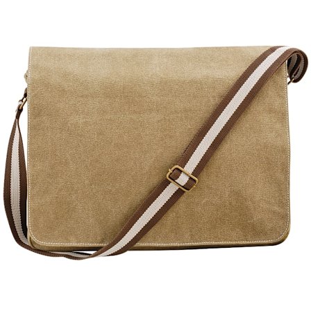 Quadra Vintage Canvas Despatch Bag - 14 Liter En Storlek Sahara