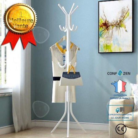 Kappställ - CONFO - Vit - Metall - Inomhus - Att ställa på golvet