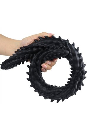 Kjøp DoublePlayz Double Dildo Scolop Black 60 cm - Ekstra lang analdildo | God pris
