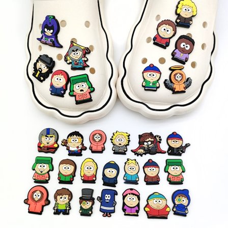 30 stk. 3D Clog Sandaler Smykker (South Park), Sko Charms, Søde