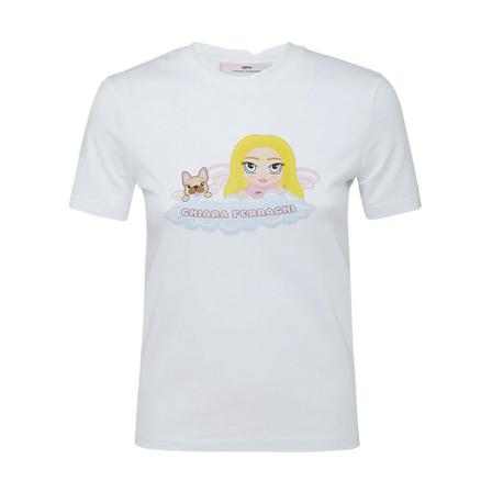 Chiara Ferragni Collection - T-shirts - Vit - Dam - Storlek: S, Dam, Storlek: S