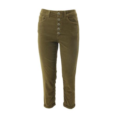 Dondup, Cropped Trousers Bruin, Dames, Maat:W28