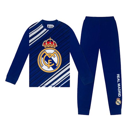 Real Madrid CF Pojkar Lång Pyjamas Set 3-4 År Reflexblå