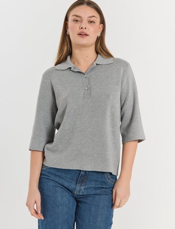 FREE/QUENT Pullover From Freequent In A Soft, Fine-Knit Material - Grey - XL