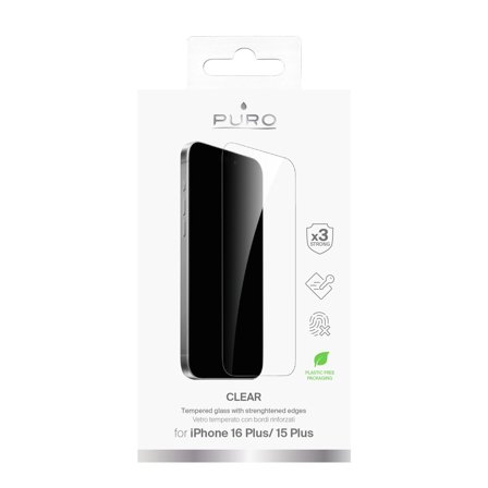PURO iPhone 15 Plus/16 Plus Standard Tempered Glass