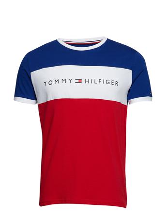Cn Ss Tee Logo Flag Underwear Night & Loungewear Pyjama Tops Blå Tommy Hilfiger