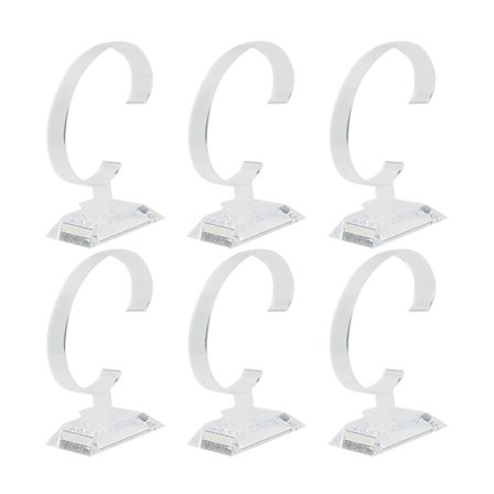 6 stk. Plast Smykke Armbånd Mansjett Klokkedisplay Stativ Holder