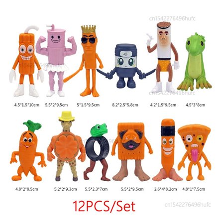 8-24 stk Italiensk Brainrot Anime Action Figur Sett Tung Tung Sahur Tralalero Tralala Bombardino Krokodilfigurer Modell Leketøysgaver_tfrf