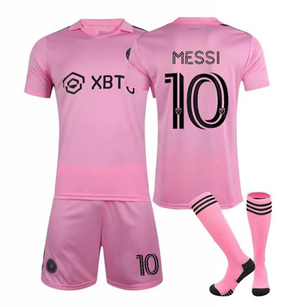 Miami Hemma & Borta Nr 10 Lionel Messi Internationell Major League Fotbollströjor Set Vuxen Tröja (Strumpor Ingår)