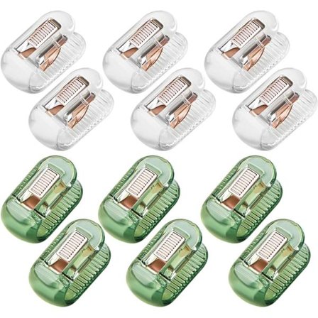 (Klar, Grön) Täcke Klämmor Set om 12, Lakan Klämmor för Sängkläder