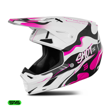 MX-kypärä Shot Speed Kiiltävä pinkki M