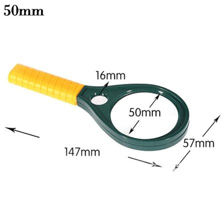Håndholdt Lupe 3/6X Forstørrelsesglass 50MM