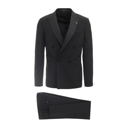 Tagliatore Suit Sfbrdiona01080004 Sort, Herre Jakkesæt, Størrelse: 3XL