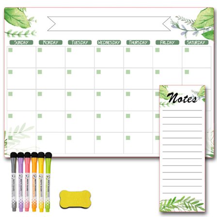 Kjøleskap magnetmeldingstavle viskbar magnetisk klistrelapp kreativ whiteboard klistrelapp dekorativ magnetisk kalender ukentlig plan