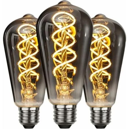 {PL}TS-Ampoule LED E27 Vintage, Energibesparende, Industriell Stil, E27 Lyspære Dekorativ Retro Antikk, 4W for Soverom Restaurant Kafé Bar Bist