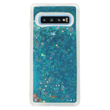 Glitterkuori Samsung Galaxy S10 Plus - Sininen