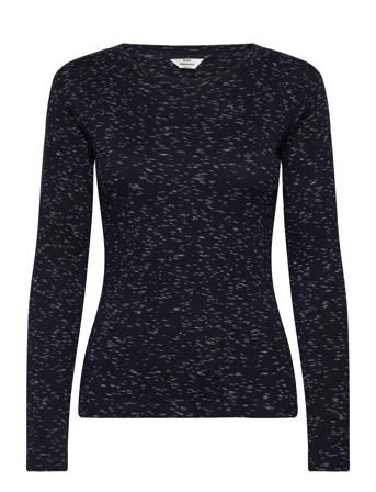 Mads Nørgaard 2X2 Cotton Space Tuba Tee Ls Svart