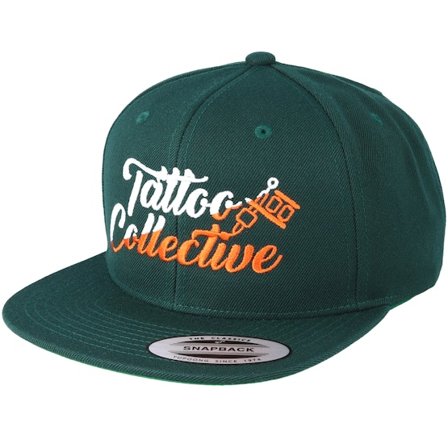 Tattoo Collective - Verde snapback Boné - Logo Split Green/Orange Snapback @ Hatstore