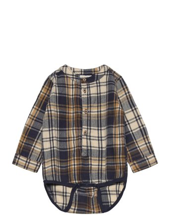 Minymo Body Ls Check - Grey - 50