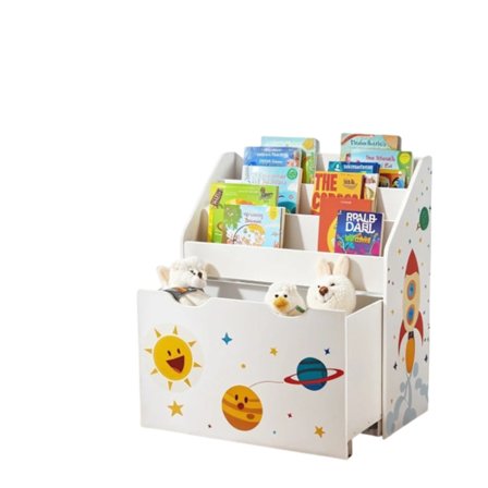 Rootz 3 Hylde niveauer Bogreol - Hylde - MDF Træspanel - Sikkerhedstipbeskyttelse - 62,5 cm x 29,5 cm x 70 cm